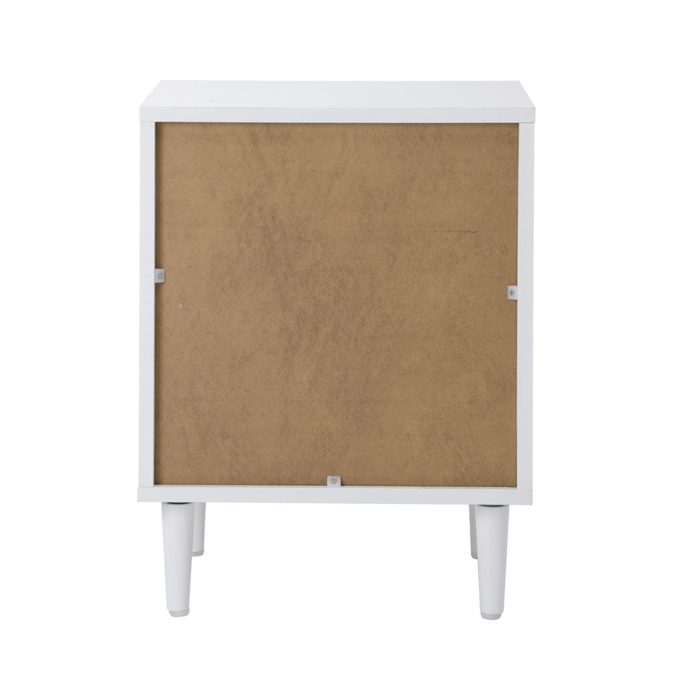 White Bedroom Bedside Table Nightstand Storage Cabinet