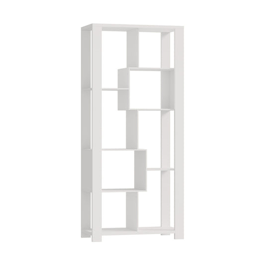 White Open Multi-Tier Display Shelf