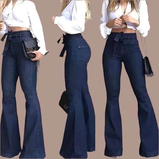 Women's High Waisted Bell Bottom Jeans