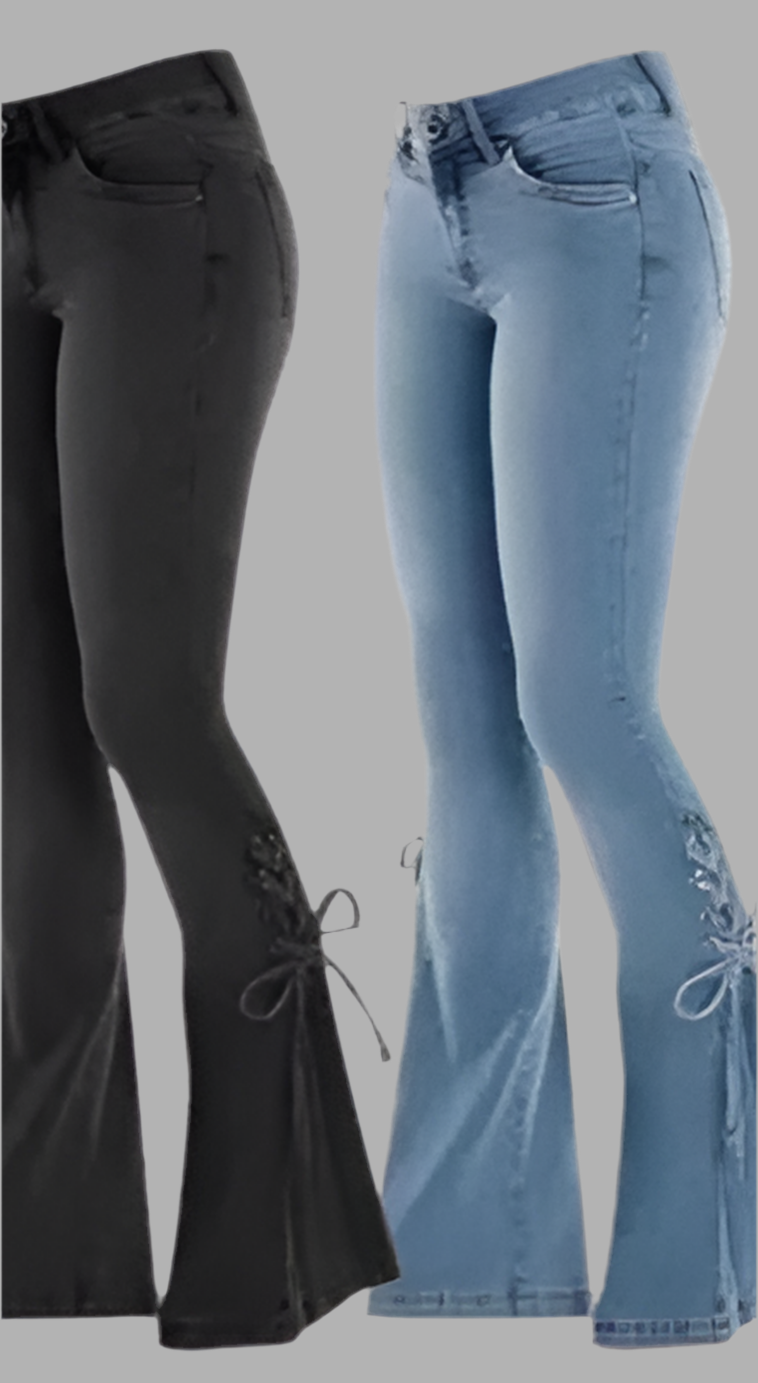 Woman’s High Waist Bell Bottom Jeans