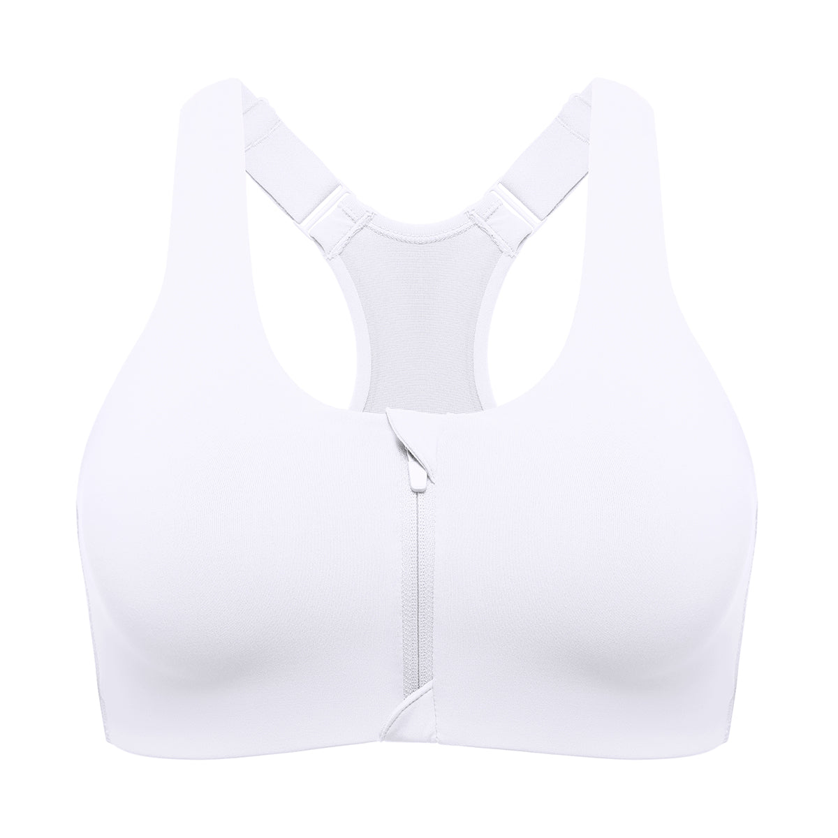 Power On Soft Padded High Impact Zip Front Active Bra