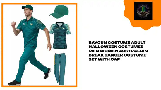 Raygun Costume Adult Halloween Costumes Men Women Australian Break Dancer Costume Set with Cap by@Outfy