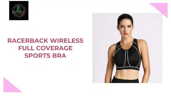 Racerback Wireless Full Coverage Sports Bra by@Outfy